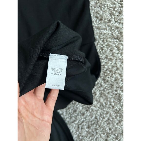 J. Jill Women's Sz XS 3/4 Sleeve Black Button-Front Dress Cotton Blend - Picture 4 of 11